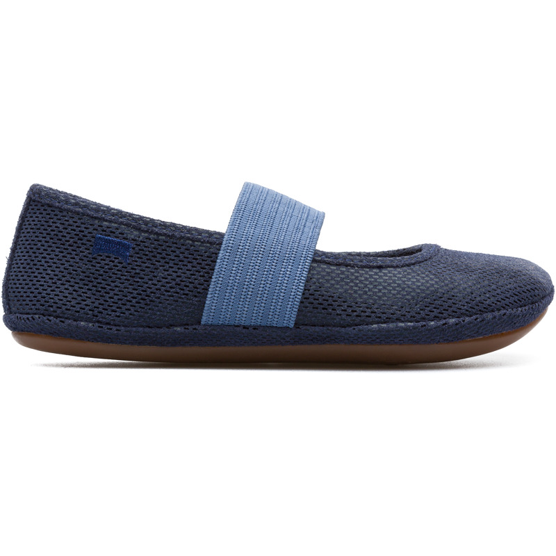 CAMPER Right - Bailarinas para Niñas - Azul, talla 27, Ante o Piel Vuelta