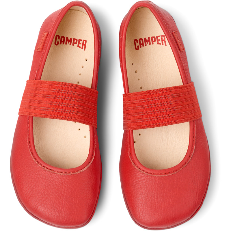 CAMPER Right - Ballerina’s Voor Meisjes - Rood, Maat 35, Smooth Leather
