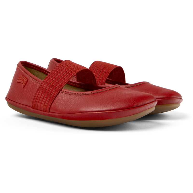 Camper Right - Ballerinas For Girls - Red, Size 33, Smooth Leather