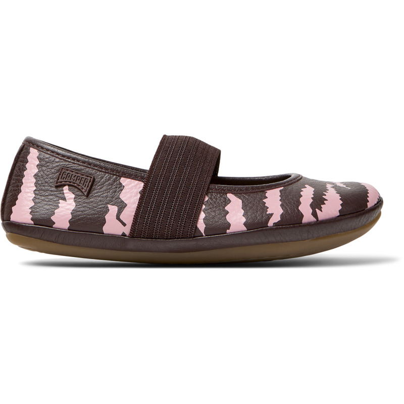 CAMPER Twins - Zapatos casual de vestir para Niñas - Burdeos,Rosa, talla 34, Piel Lisa