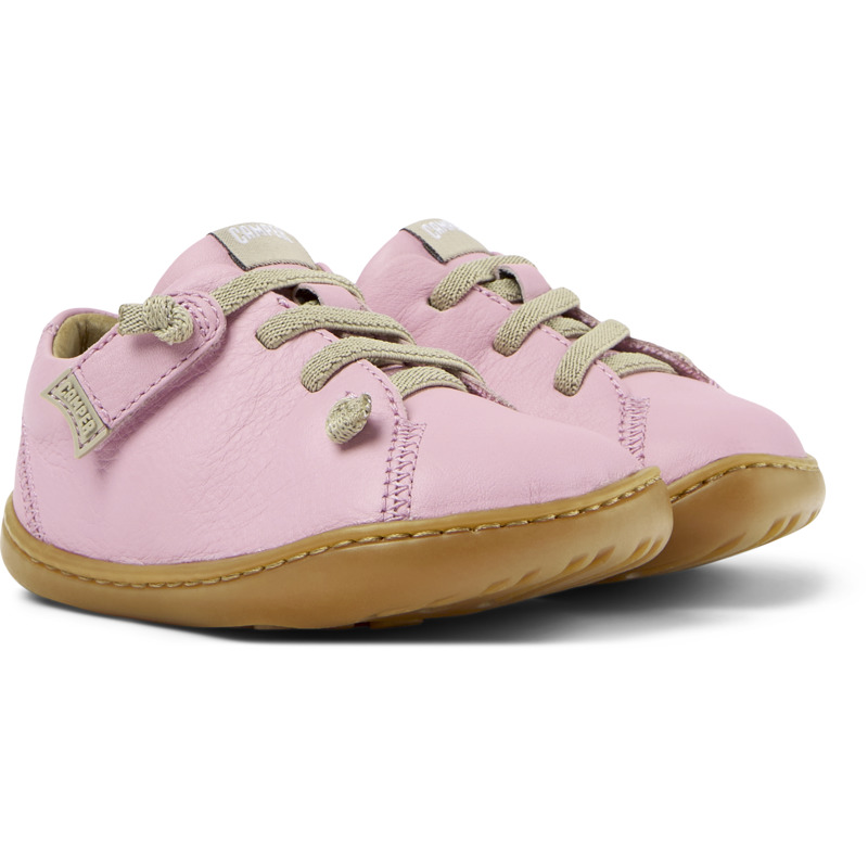 Camper Peu - Smart Casual Shoes For First Walkers - Pink, Size 24, Smooth Leather