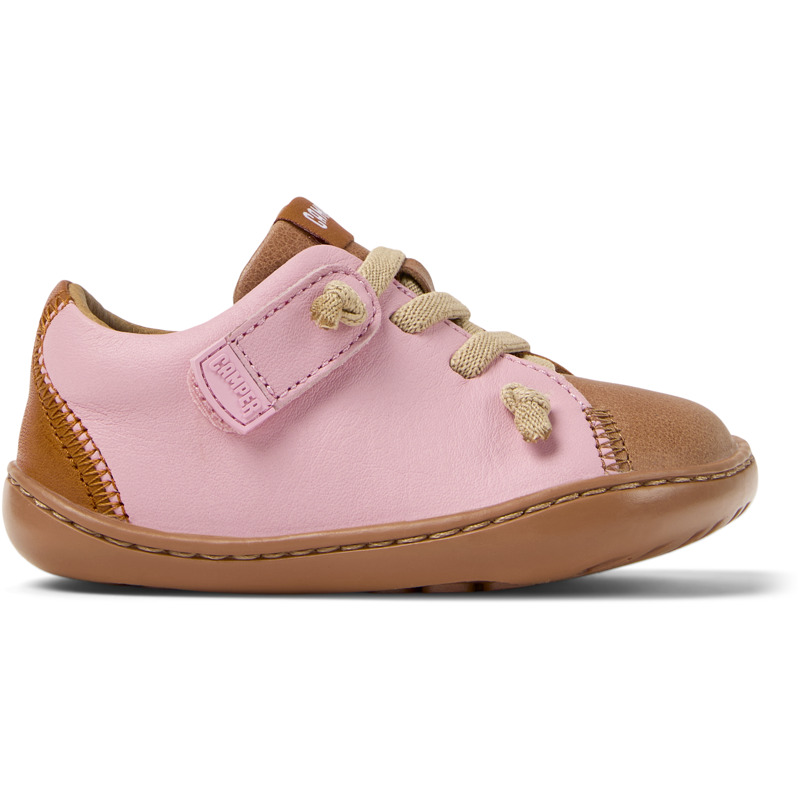 CAMPER Twins - Zapatos casual de vestir para Primeros pasos - Marron,Rosa,Nude, talla 21, Piel Lisa