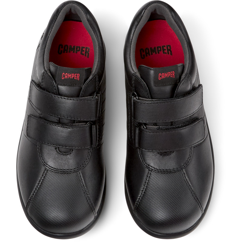 CAMPER Pelotas - Smart Casual Shoes For Girls - Black, Size 37, Smooth Leather/Cotton Fabric