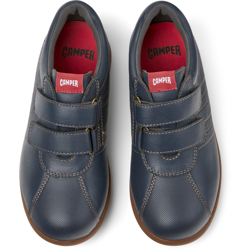 Camper Pelotas - Smart Casual Shoes For Unisex - Blue, Size 26, Smooth Leather/Cotton Fabric