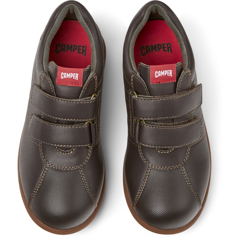 CAMPER Pelotas - Smart Casual Shoes For Girls - Brown, Size 26, Smooth Leather/Cotton Fabric