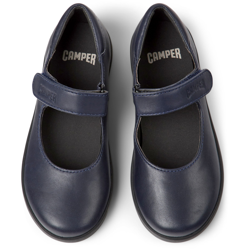 CAMPER Spiral Comet - Ballerinas For Girls - Blue, Size 33, Smooth Leather