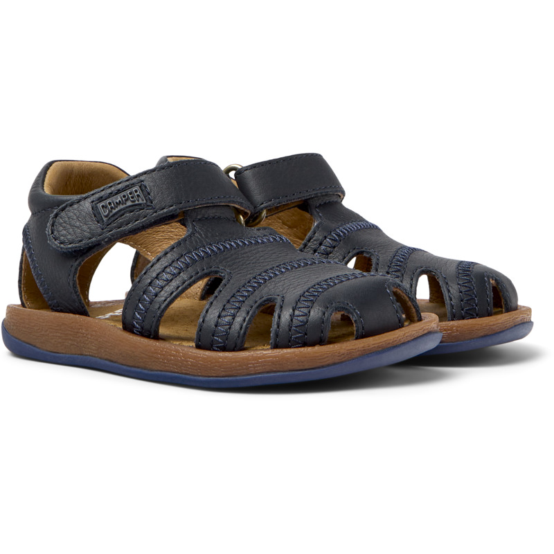 Camper Bicho - Sandals For First Walkers - Blue, Size 26, Smooth Leather