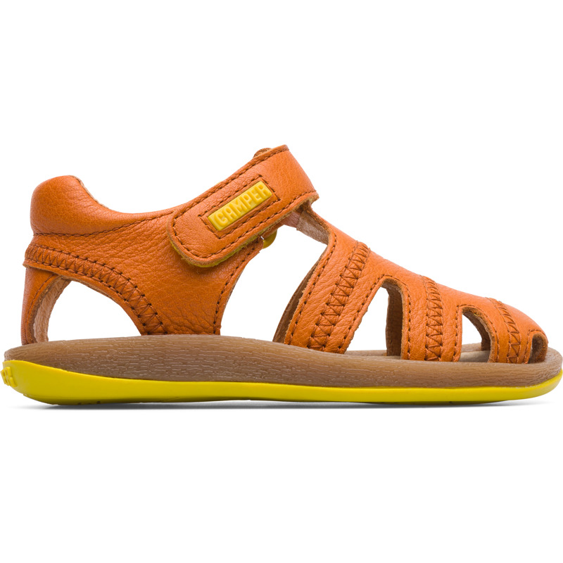 CAMPER Bicho - Sandalias para Primeros pasos - Naranja, talla 24, Piel Lisa