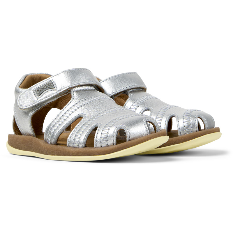 Camper Bicho - Sandals For First Walkers - Grey, Size 24, Smooth Leather - 2
