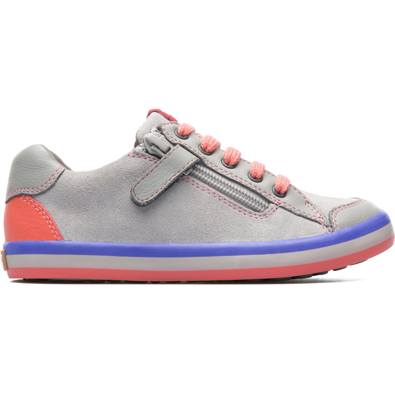 CAMPER Pursuit - Zapatillas para  - Gris, talla 26, Piel Lisa/Piel Vuelta