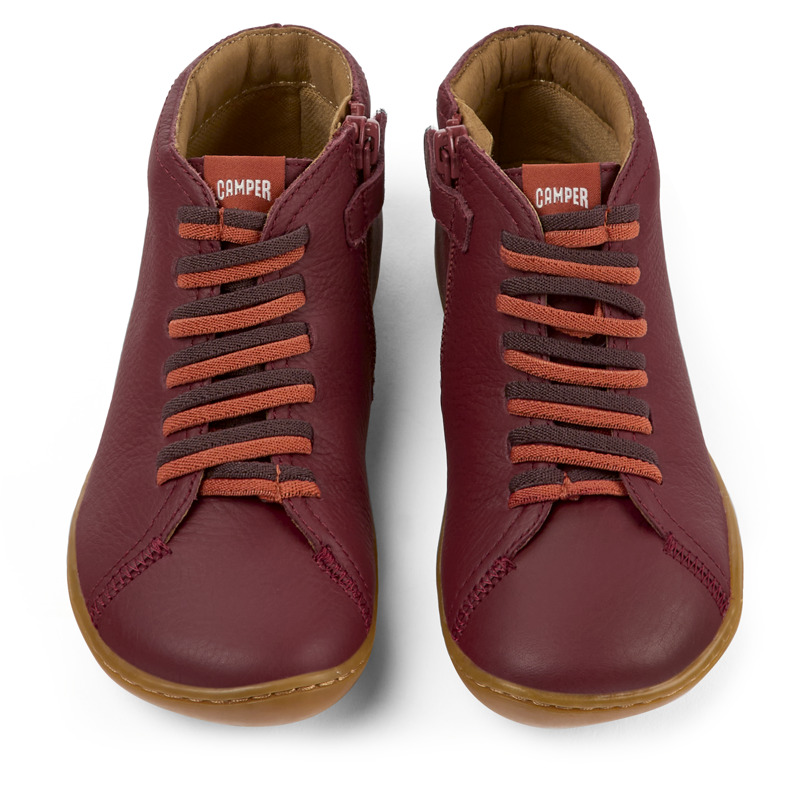 CAMPER Peu - Boots For Girls - Burgundy, Size 31, Smooth Leather