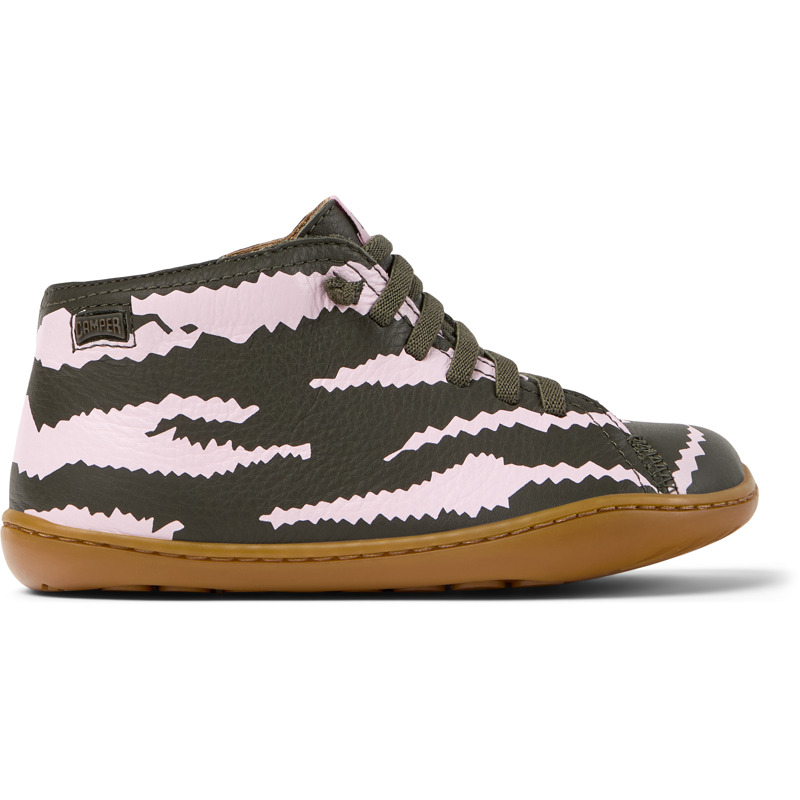 CAMPER Twins - Zapatos casual de vestir para Niñas - Verde,Rosa, talla 34, Piel Lisa