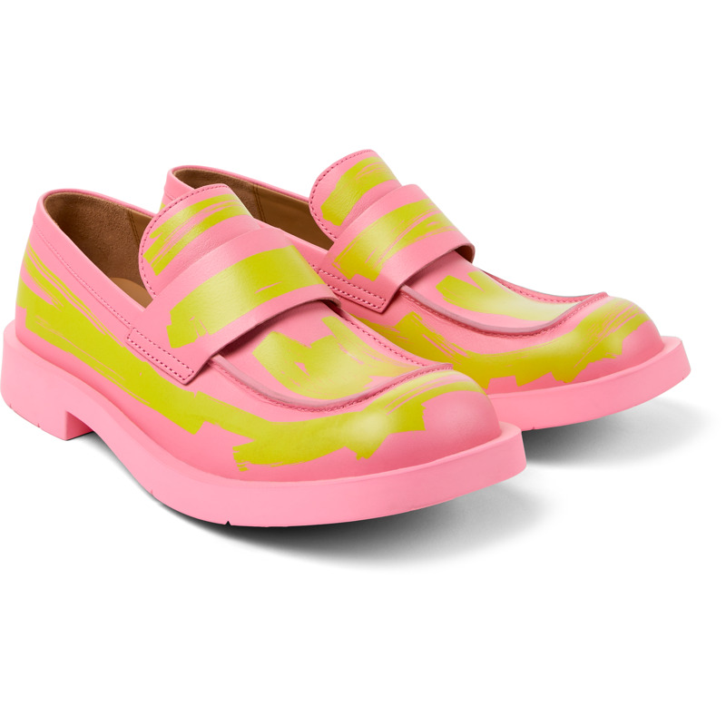 Camper Mil 1978 - Loafers For Unisex - Pink, Green, Size 42, Smooth Leather