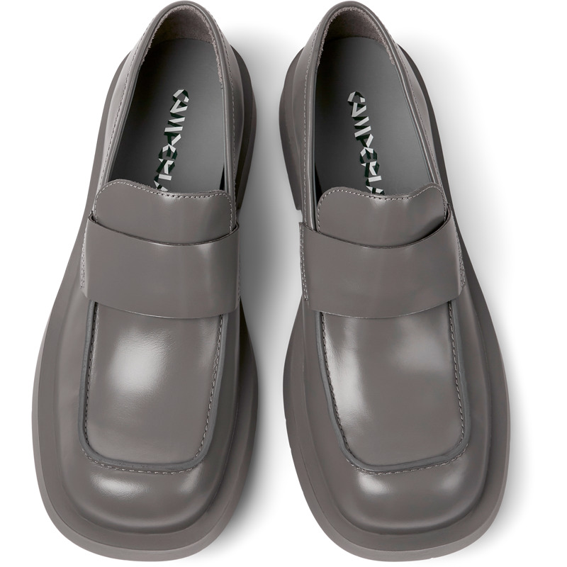 Camper Mil 1978 - Loafers For Unisex - Grey, Size 45, Smooth Leather