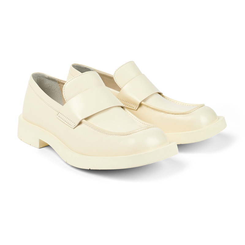 Camperlab Unisex Loafers In White