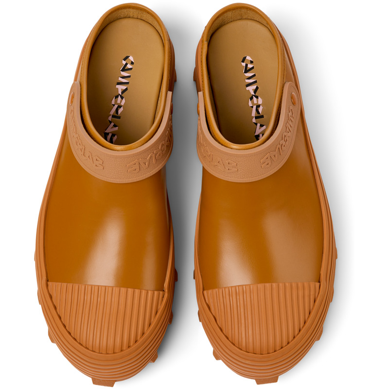 Camper Traktori - Clogs For Unisex - Brown, Size 38, Smooth Leather