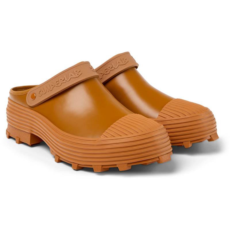 Camper Traktori - Clogs For Unisex - Brown, Size 46, Smooth Leather
