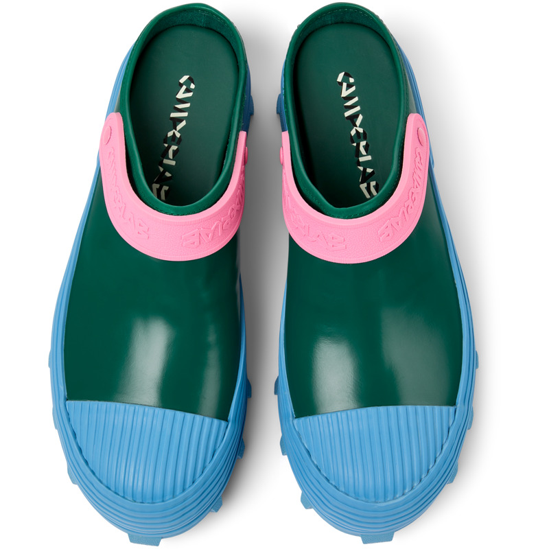 Camper Traktori - Clogs For Unisex - Green, Size 41, Smooth Leather