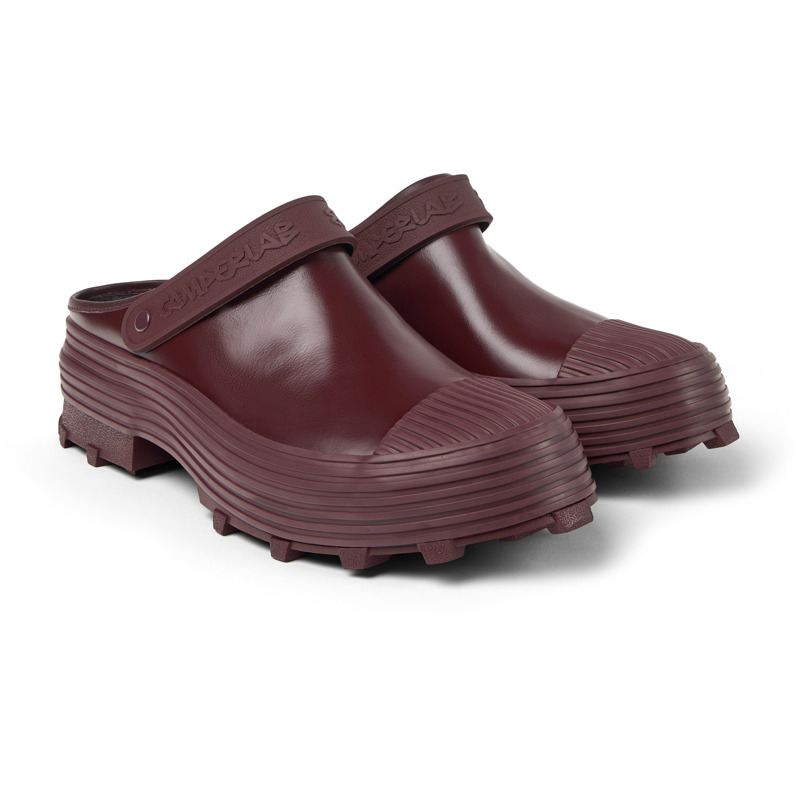 Shop Camperlab Unisex Clogs In Burgundy