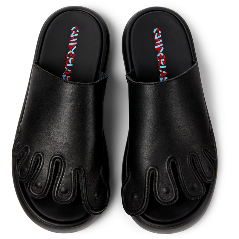 Camper Pelotas Flota - Sandals For Unisex - Black, Size 39, Smooth Leather