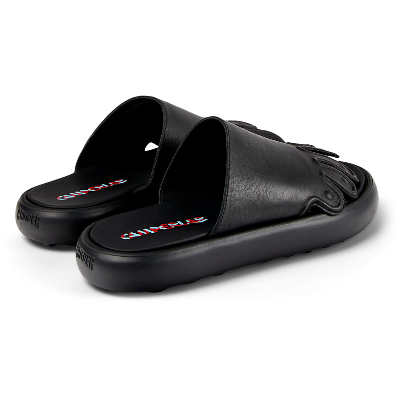 Camper Pelotas Flota - Sandals For Unisex - Black, Size 45, Smooth Leather