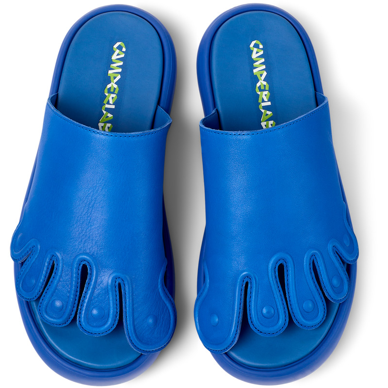 Camper Pelotas Flota - Sandals For Unisex - Blue, Size 38, Smooth Leather