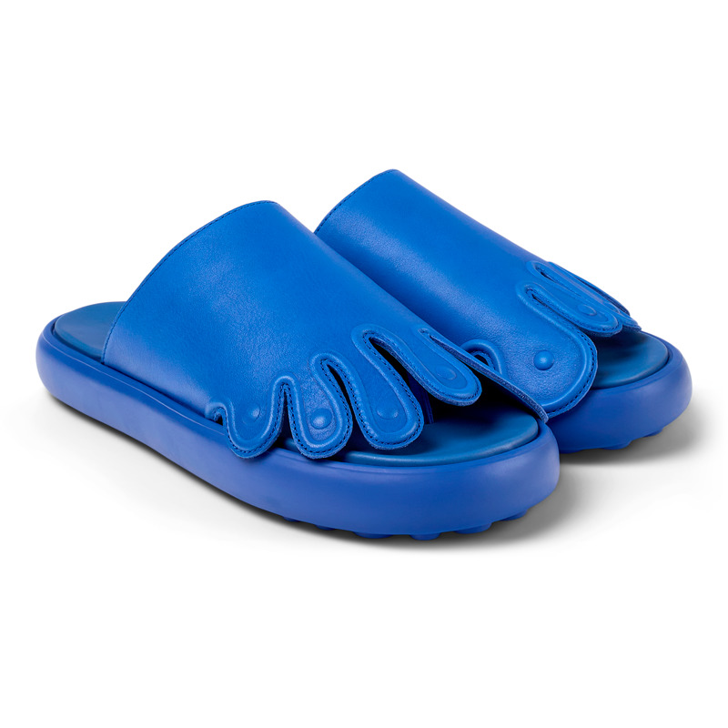 Camper Pelotas Flota - Sandals For Unisex - Blue, Size 44, Smooth Leather