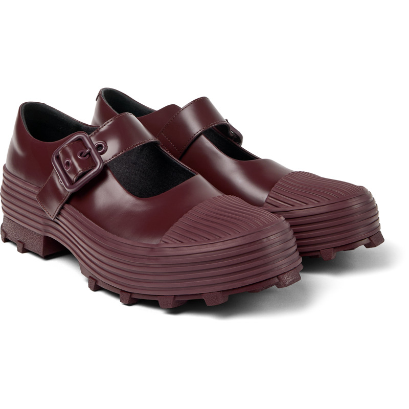 Shop Camperlab Unisex Ballerinas In Burgundy