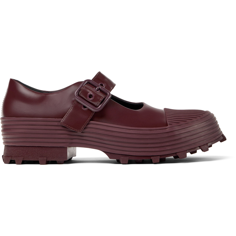 CAMPERLAB Traktori - Unisex Ballerinas - Burgundy, Size 44, Smooth Leather