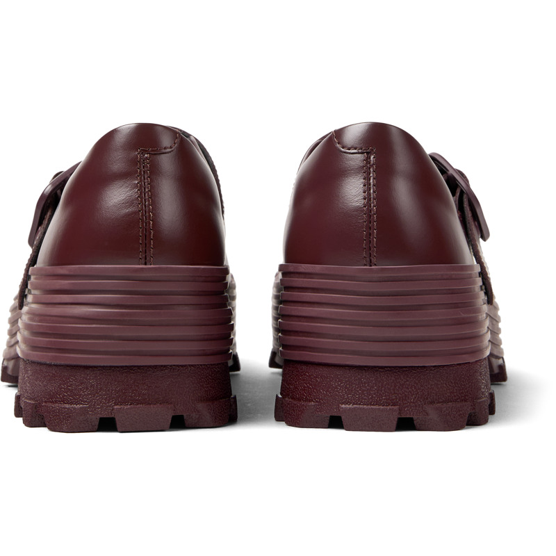 CAMPERLAB Traktori - Unisex Ballerinas - Burgundy, Size 44, Smooth Leather