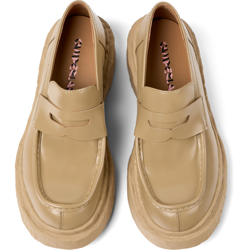 CAMPERLAB Vamonos - Unisex Loafers - Beige, Size 43, Smooth Leather