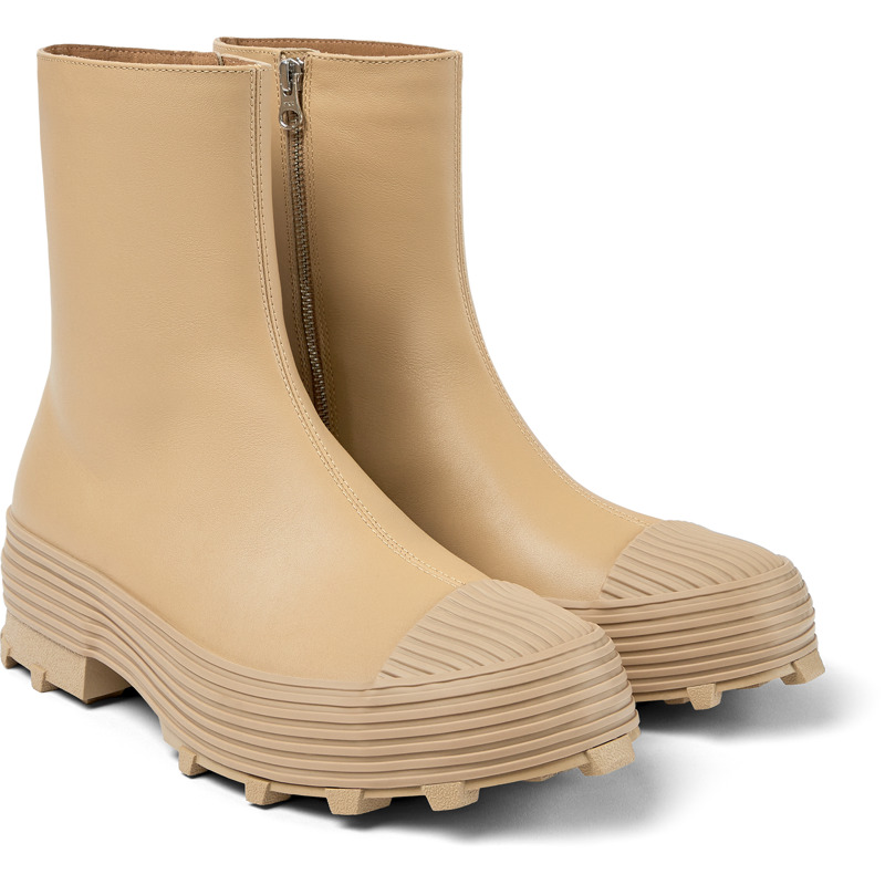 Camper Traktori - Boots For Unisex - Beige, Size 42, Smooth Leather