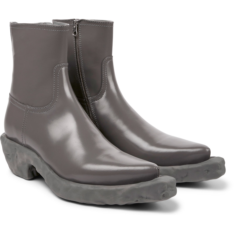 CAMPERLAB Venga - Unisex Elegante Schuhe - Grau, Größe 38, Glattleder