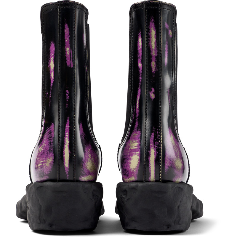 Camper Venga - Boots For Unisex - Black, Purple, Beige, Size 41, Smooth Leather