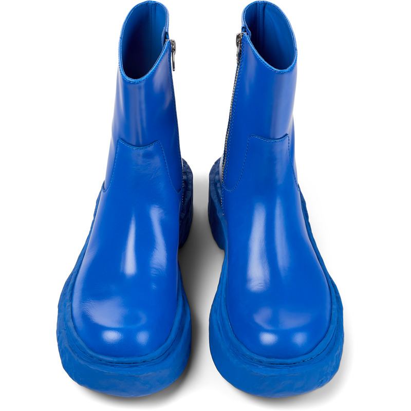 Camper Vamonos - Ankle Boots For Unisex - Blue, Size 39, Smooth Leather