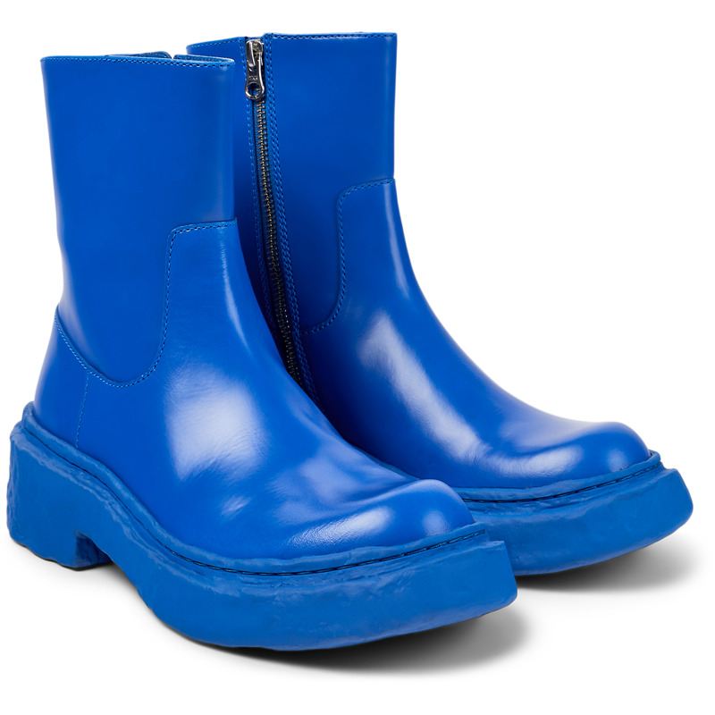 CAMPERLAB Vamonos - Unisex Ankle Boots - Blue, Size 40, Smooth Leather