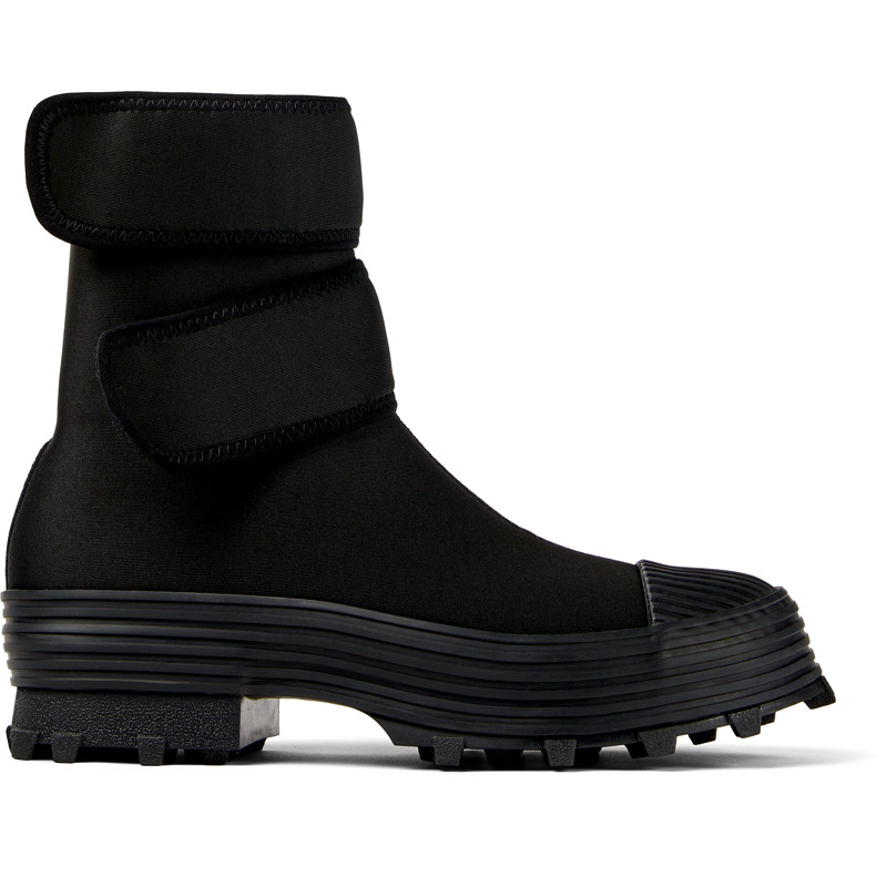 CAMPERLAB Traktori - Unisex Ankle Boots - Black, Size 38, Cotton Fabric