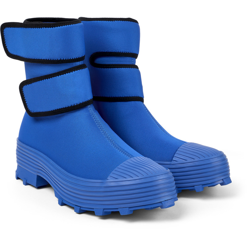 CAMPERLAB Traktori - Unisex Ankle Boots - Blue, Size 40, Cotton Fabric