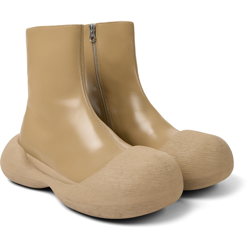 CAMPERLAB Caramba - Unisex Stiefeletten - Beige, Größe 39, Glattleder