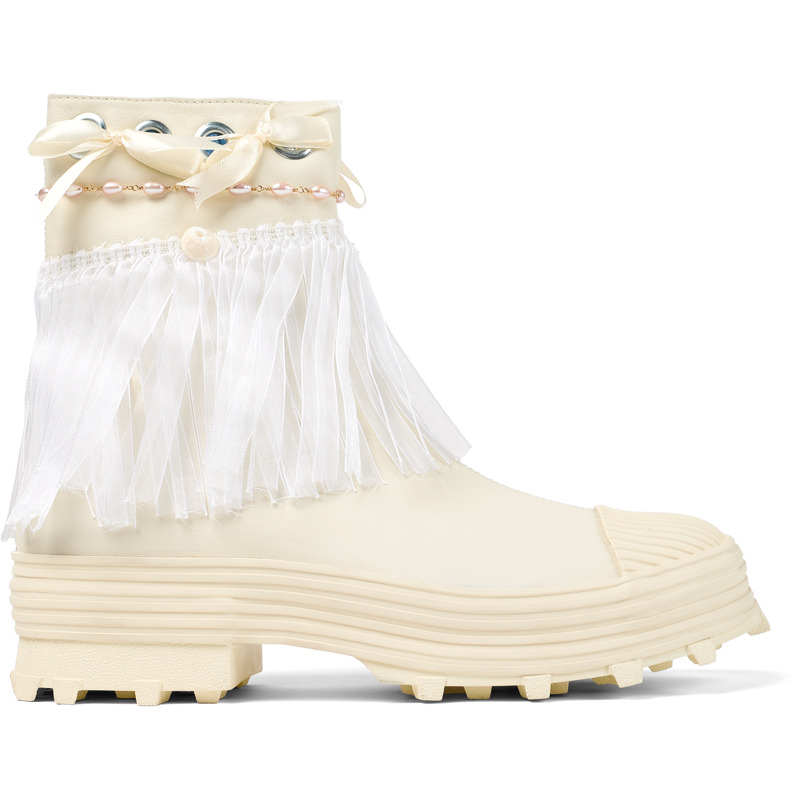 Camper Traktori X Carol Lim #15 - Ankle Boots For Unisex - White, Size 39, Smooth Leather