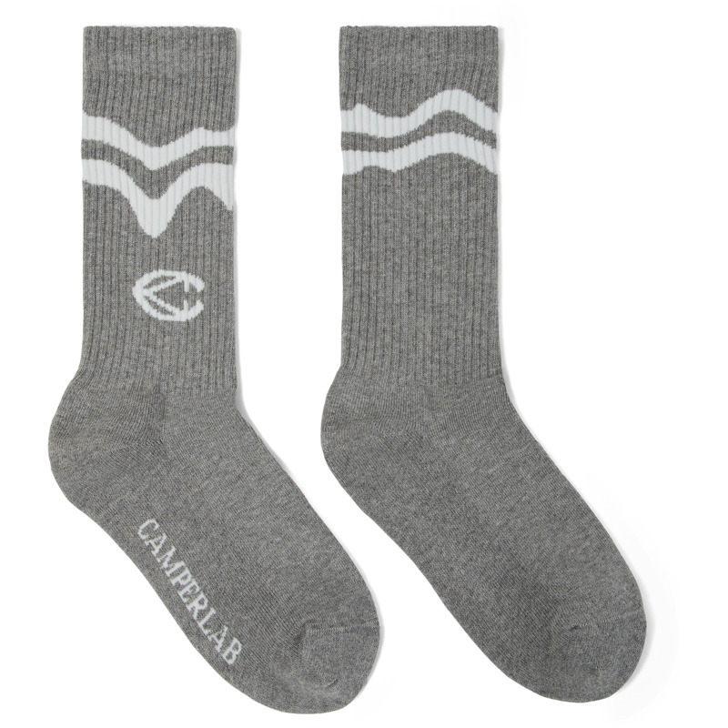 CAMPER LOGO SOCKS - Unisex Calcetines - Gris, talla S, Textil