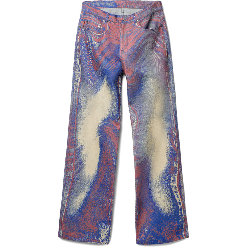 CAMPERLAB Jeans - Unisex Kleidung - Blau,Beige,Rot, Größe 34, Textile
