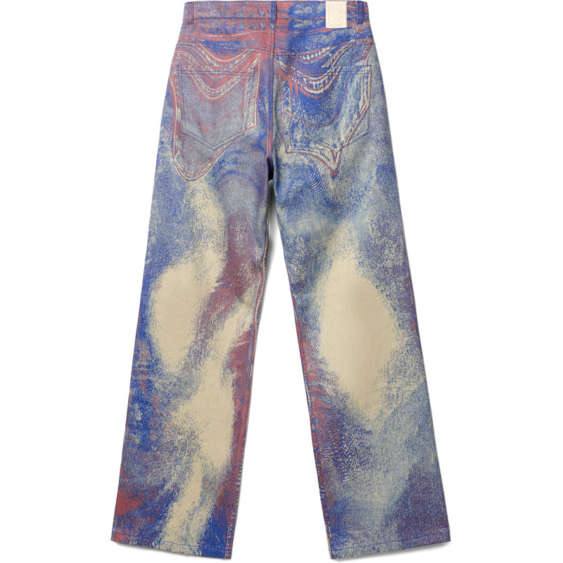 CAMPERLAB Jeans - Unisex Kleidung - Blau,Beige,Rot, Größe 34, Textile