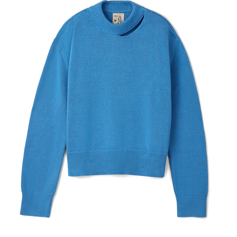 CAMPERLAB Melange Knit Sweater - Unisex Kleidung - Blau, Größe XL, Textile