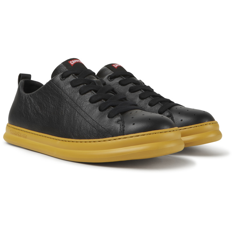 Camper Runner - Sneakers Para Hombre - Negro, Talla 8, Piel Lisa