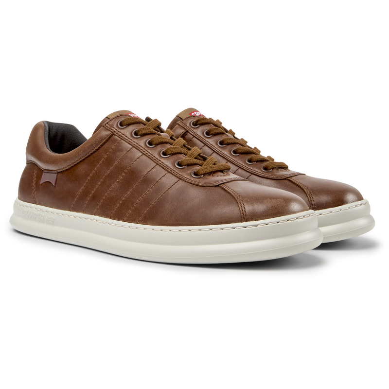 Camper Runner - Sneakers For Men - Brown, Size 46, Smooth Leather