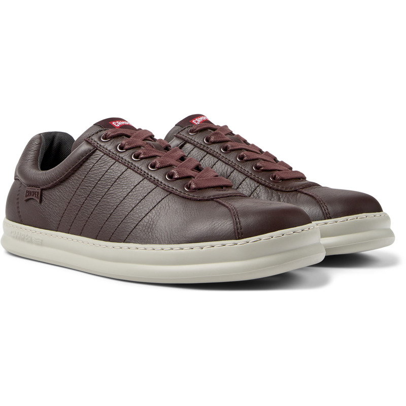 Camper Runner - Sneakers For Men - Burgundy, Size 44, Smooth Leather