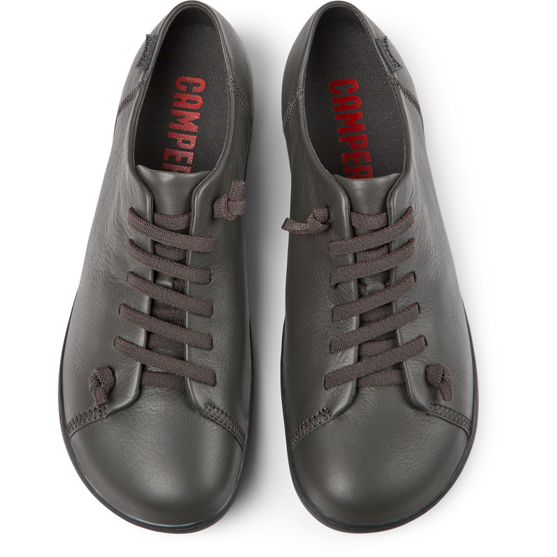 Camper Peu - Lace-Up For Men - Grey, Size 44, Smooth Leather