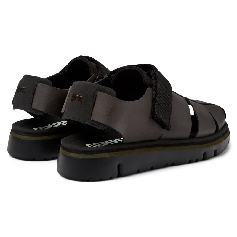 Camper Oruga - Sandals For Men - Brown, Size 39, Smooth Leather/Cotton Fabric