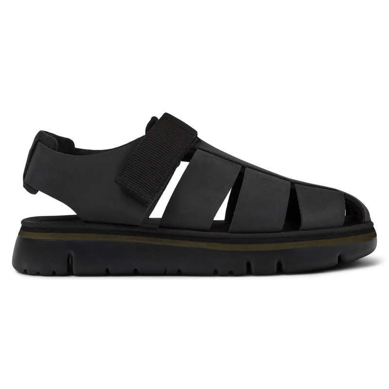 CAMPER Oruga - Sandalen für Herren - Schwarz, Größe 42, Glattleder/Textile